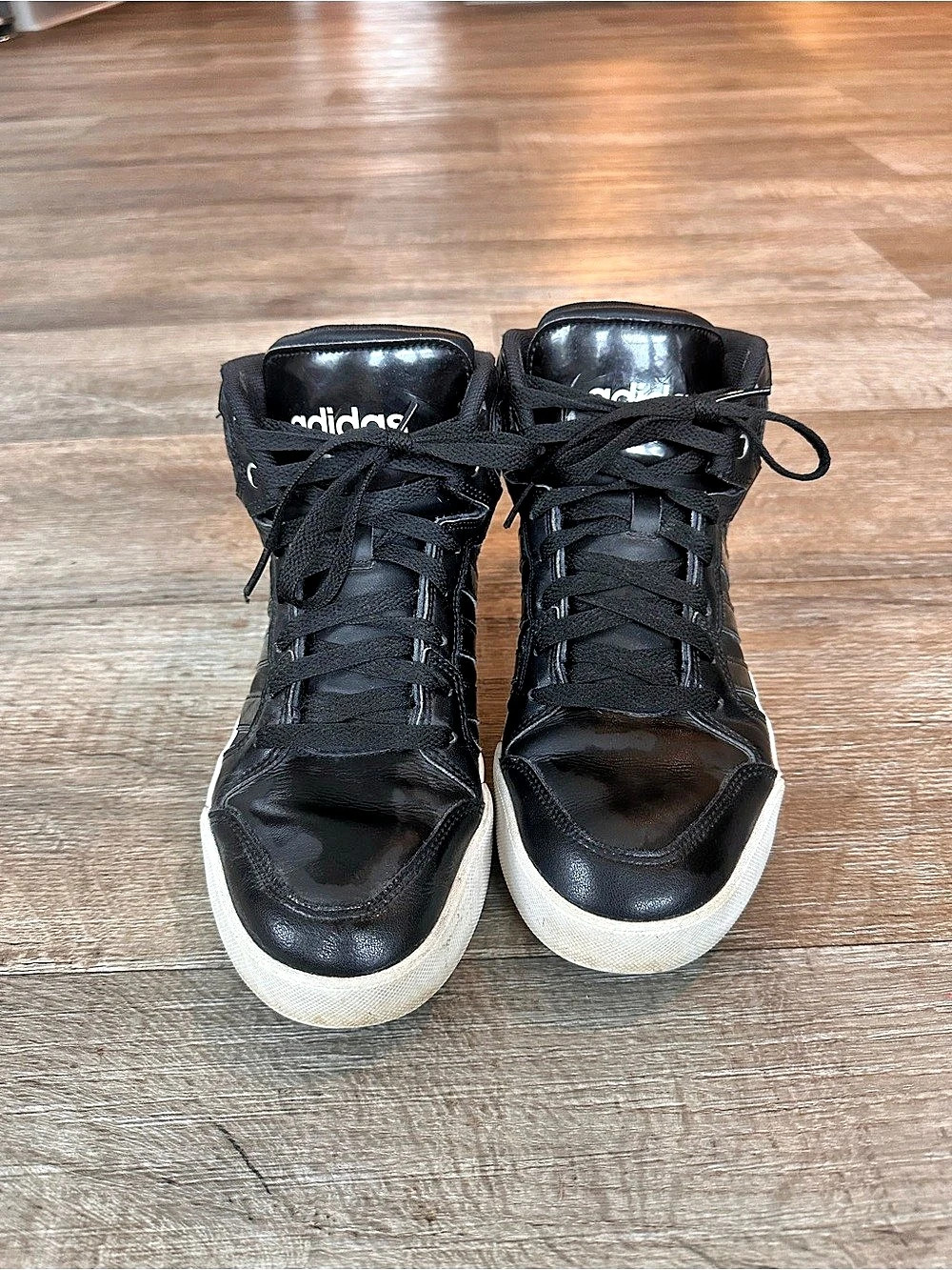 adidas NEO Raleigh Mid High Top Sneakers Black & White US 8.5